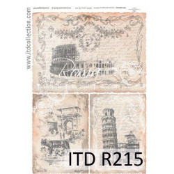 Papier do decoupage A4 - ITD Collection - ryżowy, R215