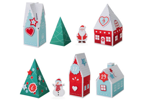 Advent DIY calendar, Houses - 24 pcs.