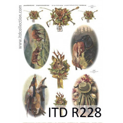 Papier do decoupage A4 - ITD Collection - ryżowy, R228
