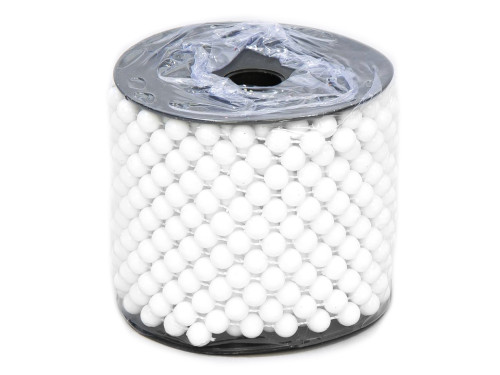 Łańcuch choinkowy z koralików - biały, 5 mm x 10 m