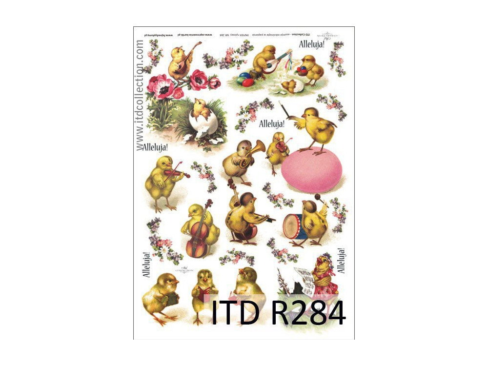 Decoupage paper A4 - ITD Collection - rice, R284