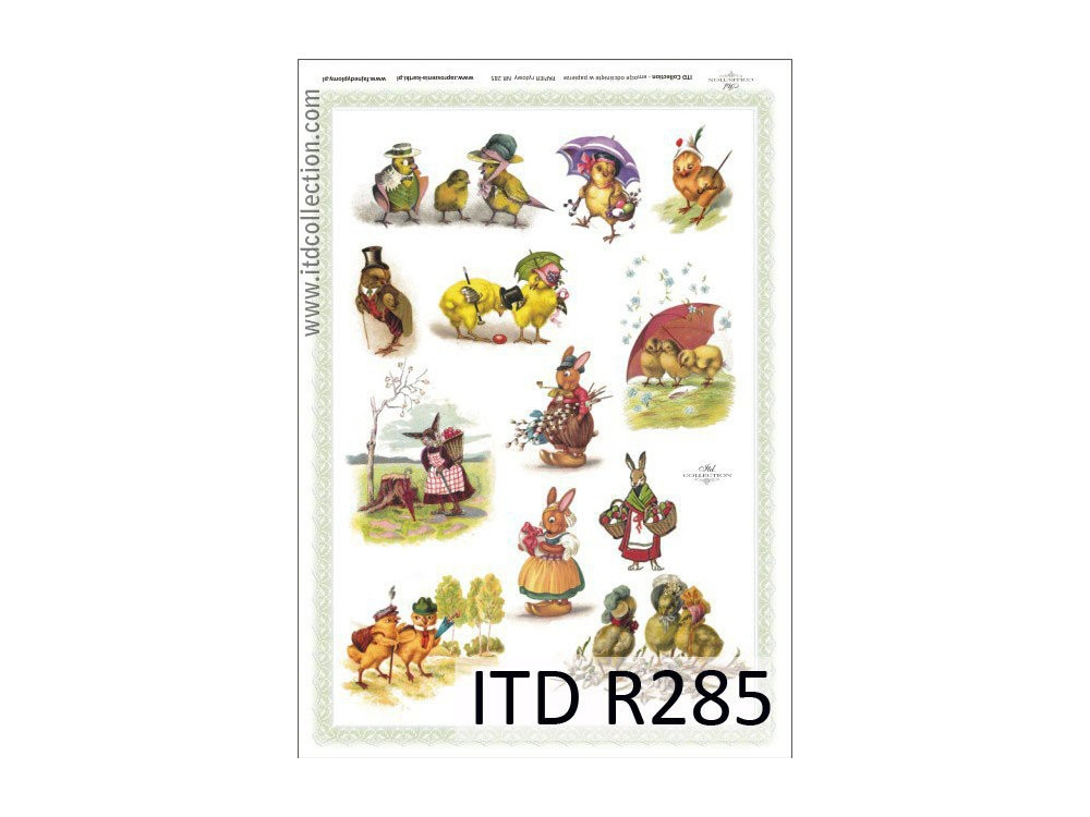 Decoupage paper A4 - ITD Collection - rice, R285