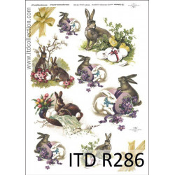 Papier do decoupage A4 - ITD Collection - ryżowy, R286