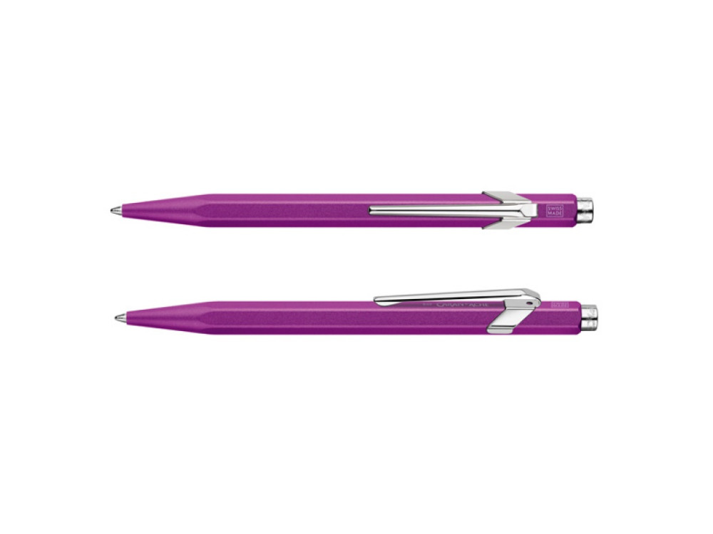 849 Colormat-X ballpoint pen with case - Caran d'Ache - Violet