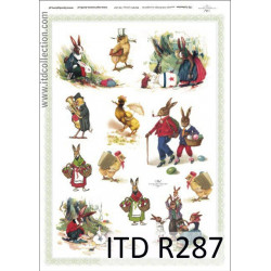 Papier do decoupage A4 - ITD Collection - ryżowy, R287