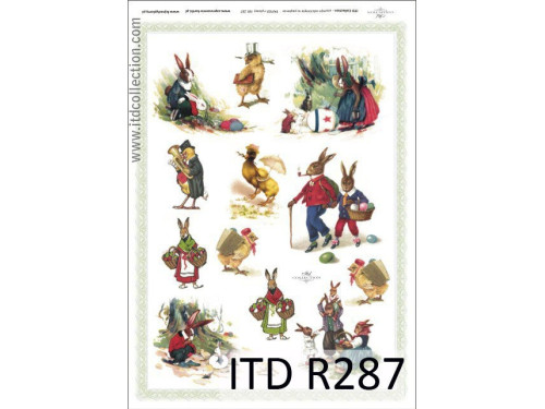 Papier do decoupage A4 - ITD Collection - ryżowy, R287