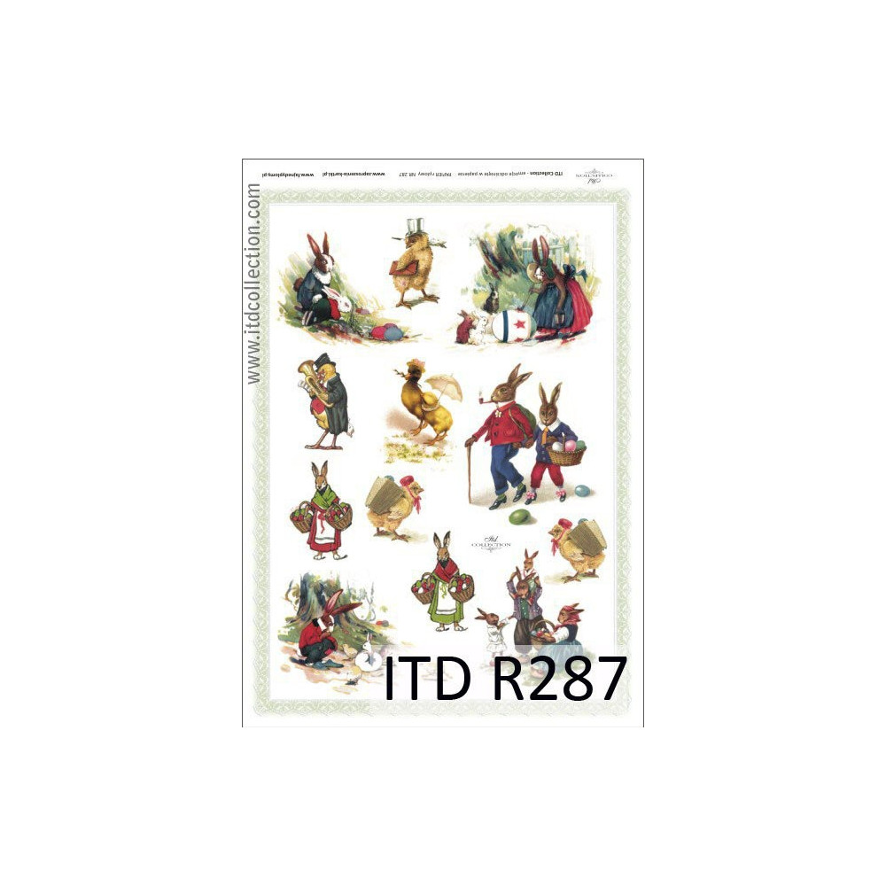 Decoupage paper A4 - ITD Collection - rice, R287