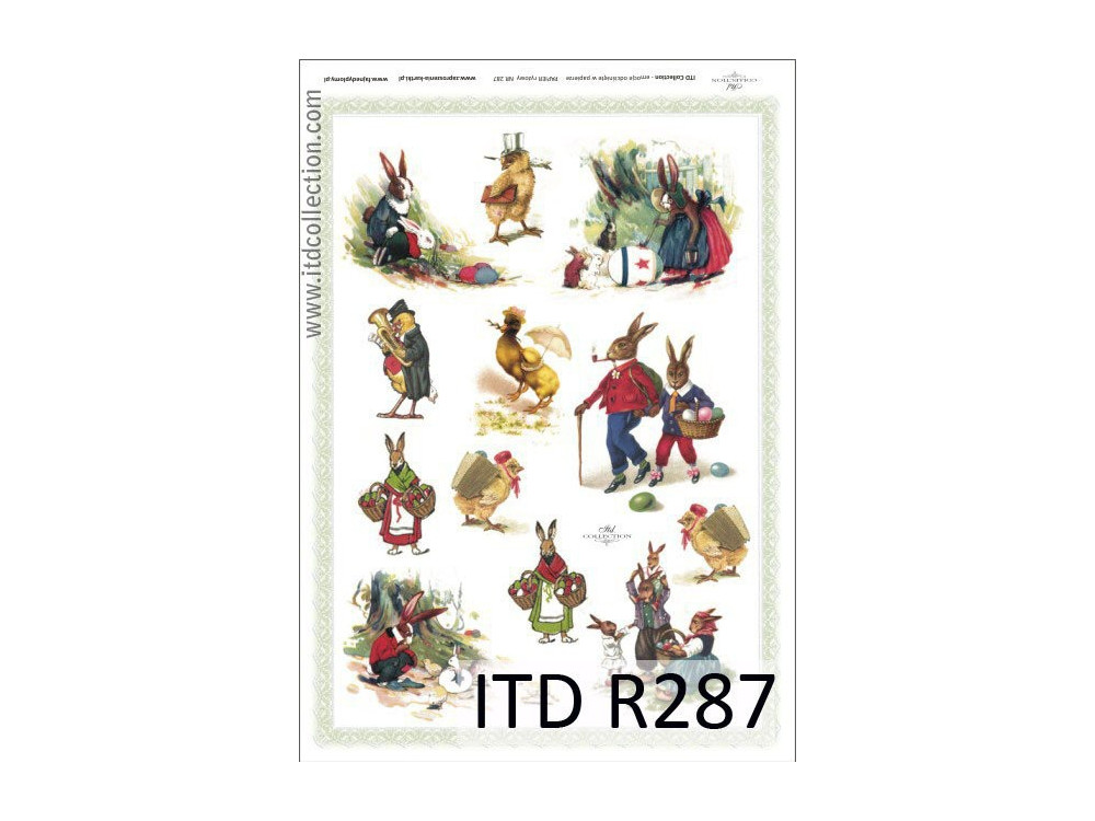 Papier do decoupage A4 - ITD Collection - ryżowy, R287