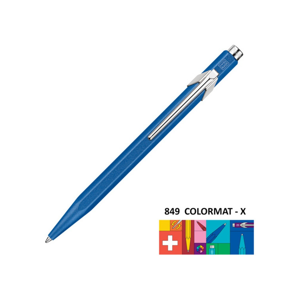 Długopis 849 Colormat-X z etui - Caran d'Ache - Blue