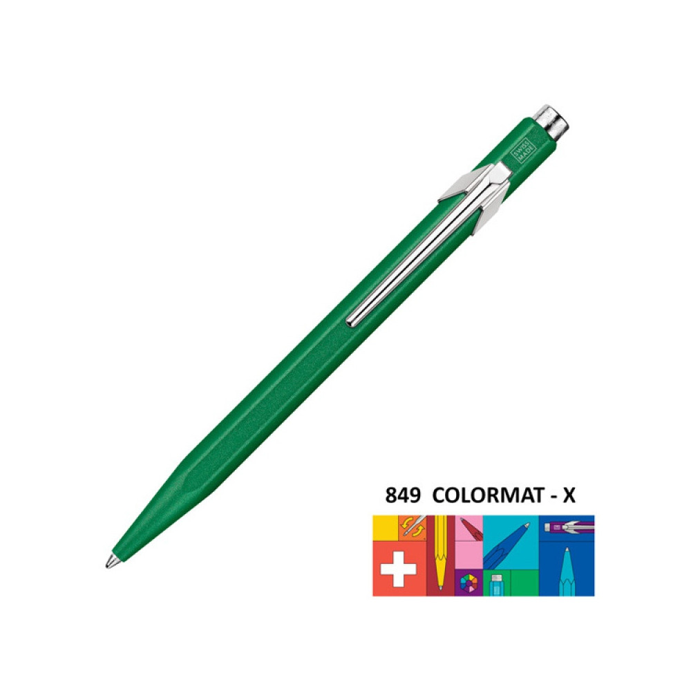 Długopis 849 Colormat-X z etui - Caran d'Ache - Green