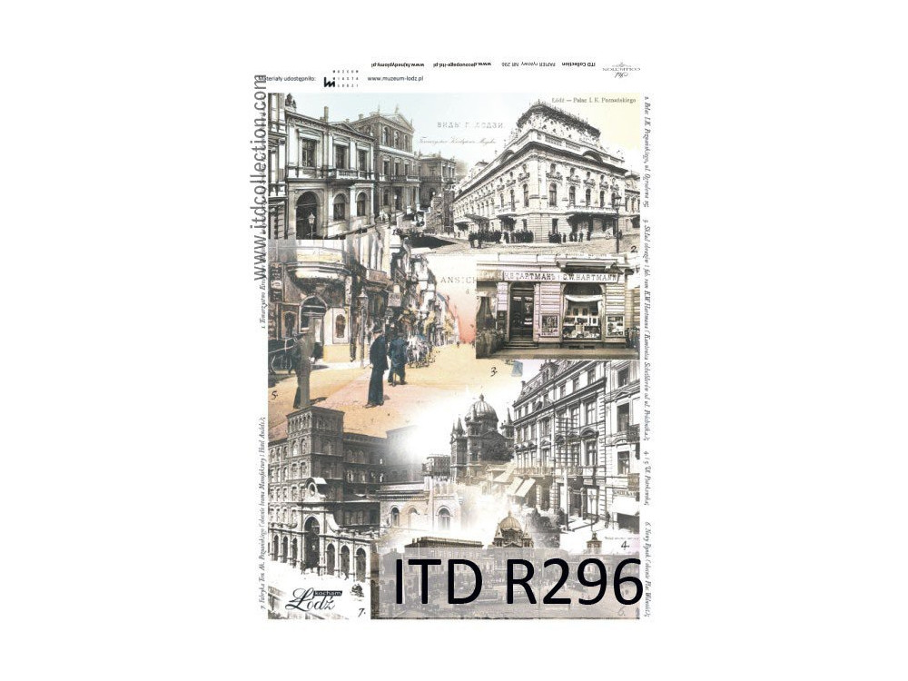 Papier do decoupage A4 - ITD Collection - ryżowy, R296