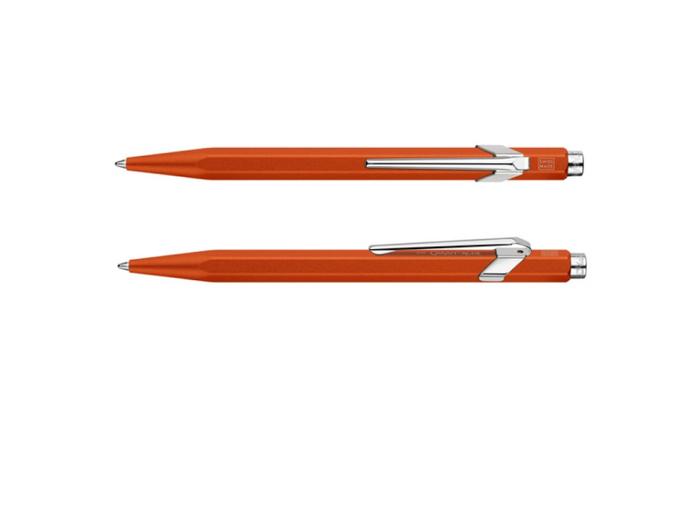 849 Colormat-X ballpoint pen with case - Caran d'Ache - Orange