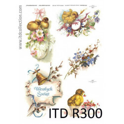 Papier do decoupage A4 - ITD Collection - ryżowy, R300