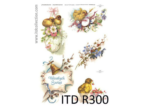 Decoupage paper A4 - ITD Collection - rice, R300
