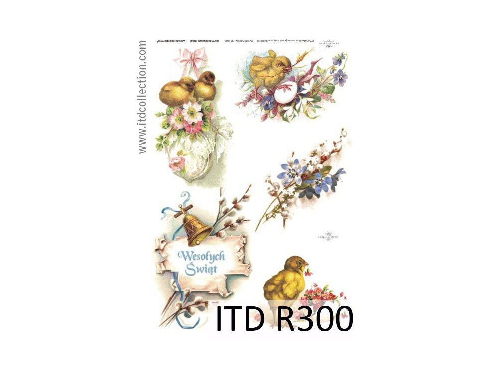 Decoupage paper A4 - ITD Collection - rice, R300