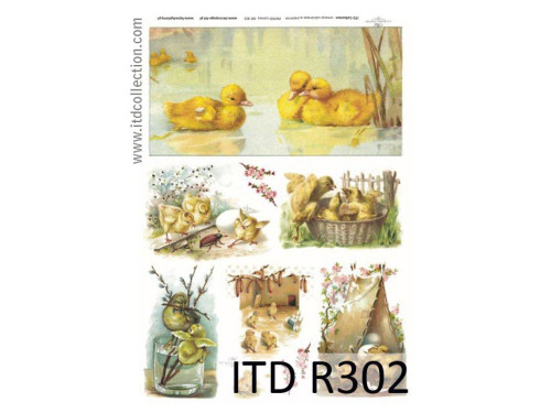 Decoupage paper A4 - ITD Collection - rice, R302