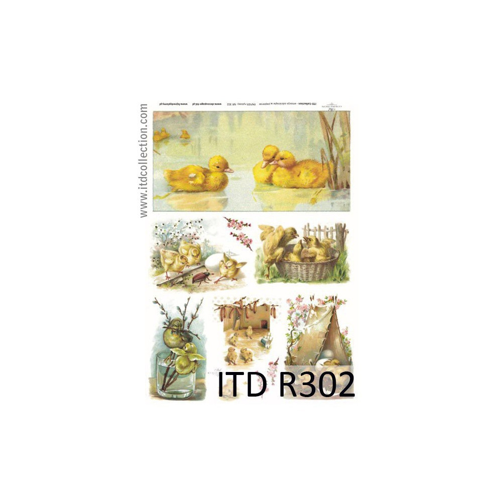 Decoupage paper A4 - ITD Collection - rice, R302