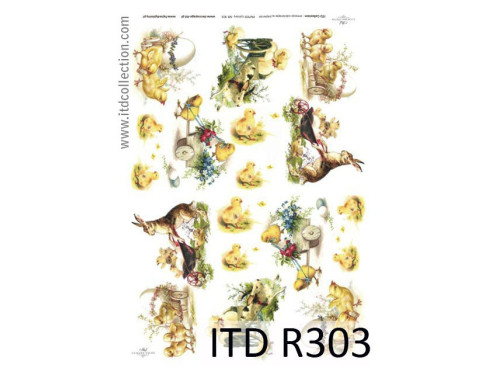 Papier do decoupage A4 - ITD Collection - ryżowy, R303