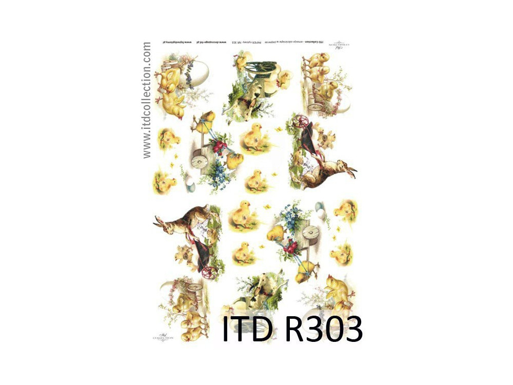 Decoupage paper A4 - ITD Collection - rice, R303