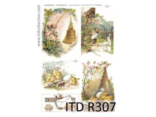 Decoupage paper A4 - ITD Collection - rice, R307