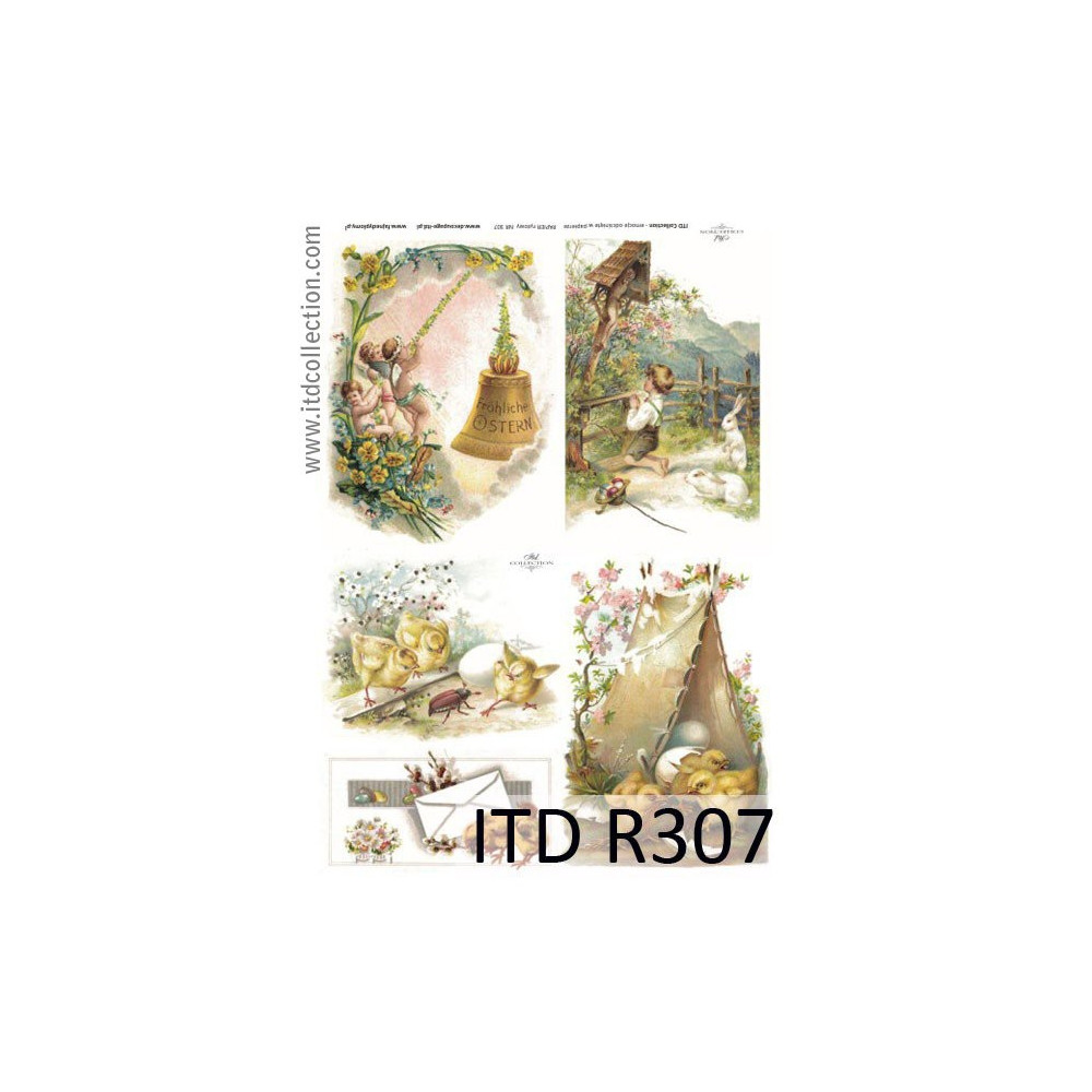 Decoupage paper A4 - ITD Collection - rice, R307