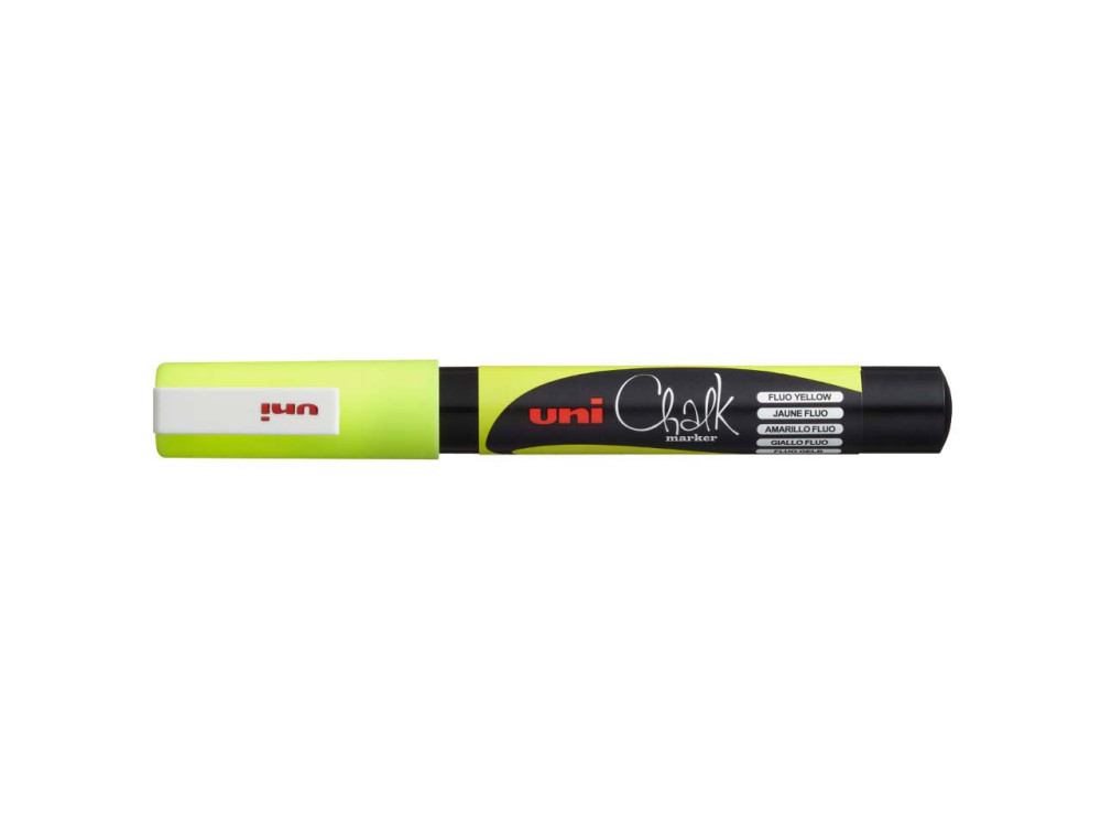 Chalk marker PWE-3MS - UNI - Fluo Yellow, 0,9 - 1,3 mm