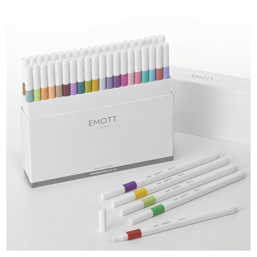 Zestaw cienkopisów Emott - Uni - 0,4 mm, 40 kolorów