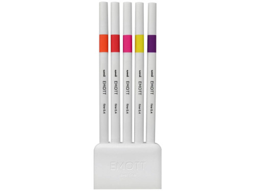 Zestaw cienkopisów Emott, No. 2 - Uni - 0,4 mm, 5 kolorów