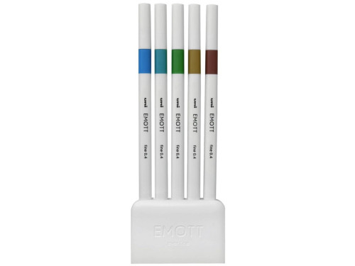 Set of Emott fineliners No. 4 - Uni - 0,4 mm, 5 pcs.