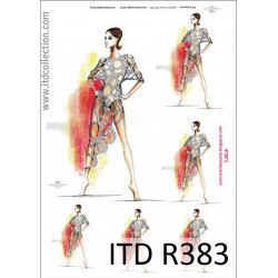 Decoupage paper A4 - ITD Collection - rice, R383