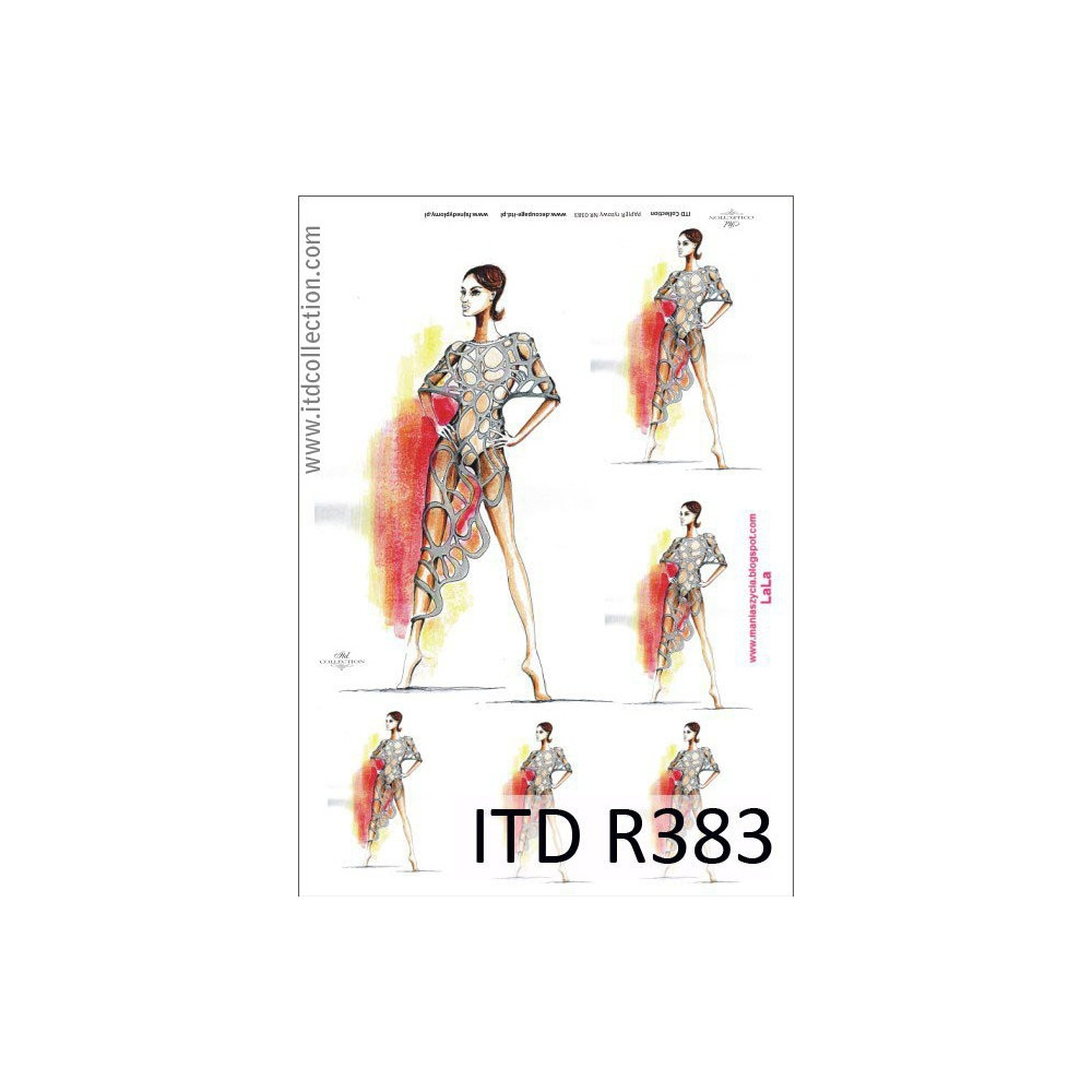 Papier do decoupage A4 - ITD Collection - ryżowy, R383