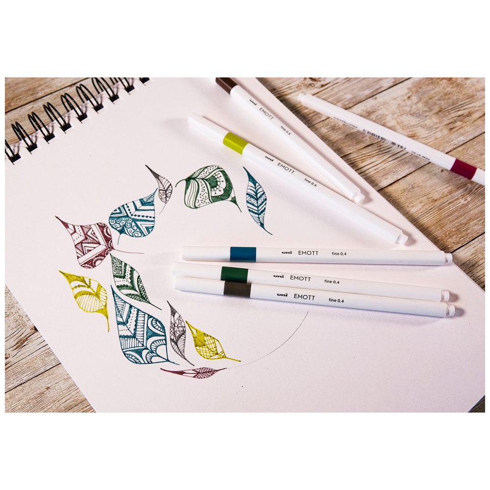 Zestaw cienkopisów Emott, No. 6 - Uni - 0,4 mm, 5 kolorów