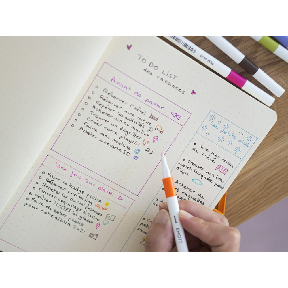 Set of Emott fineliners No. 6 - Uni - 0,4 mm, 5 pcs.