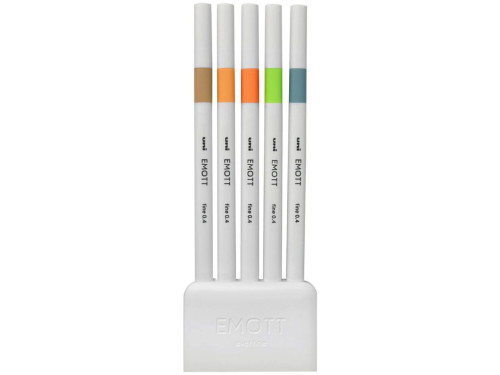 Set of Emott fineliners No. 6 - Uni - 0,4 mm, 5 pcs.