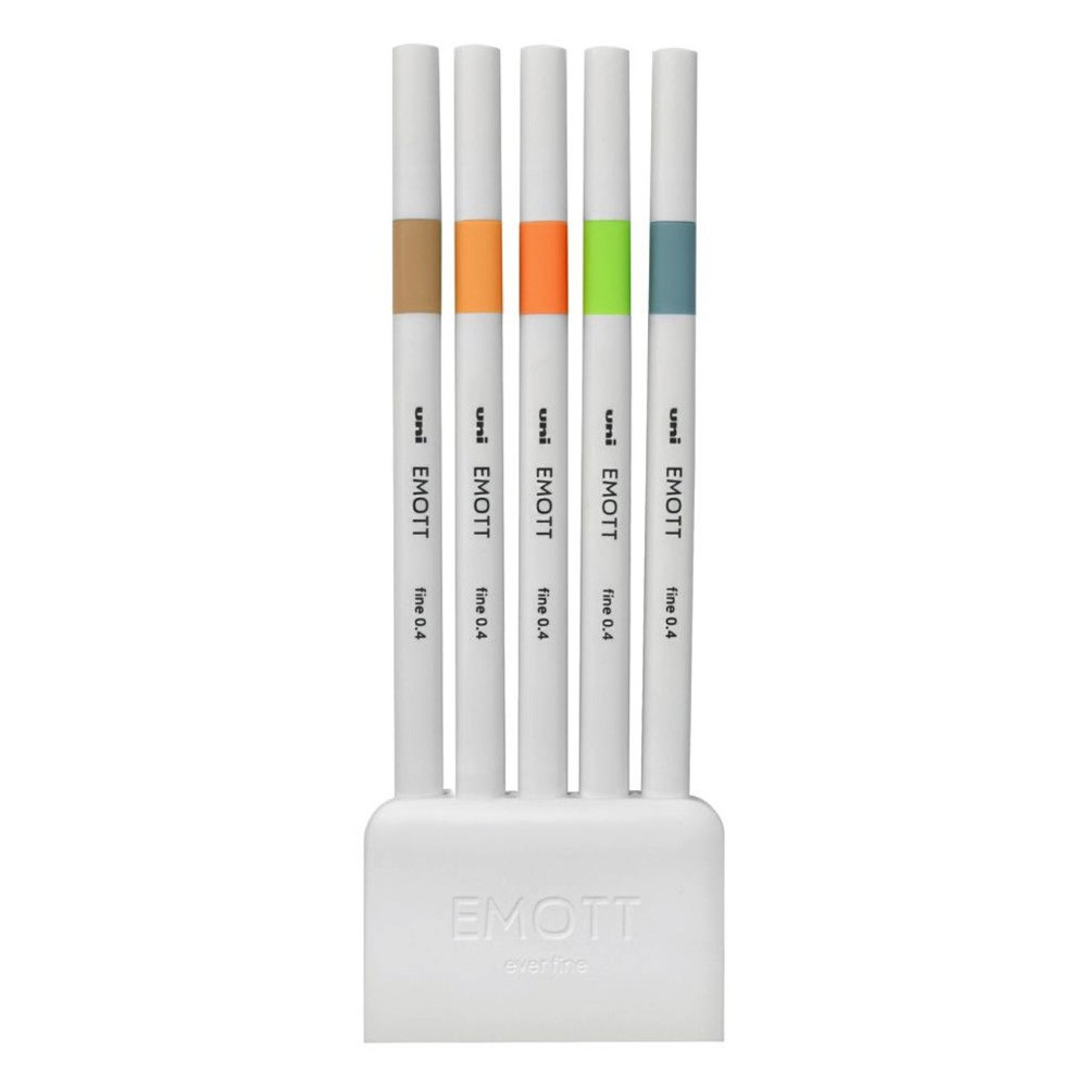 Set of Emott fineliners No. 6 - Uni - 0,4 mm, 5 pcs.