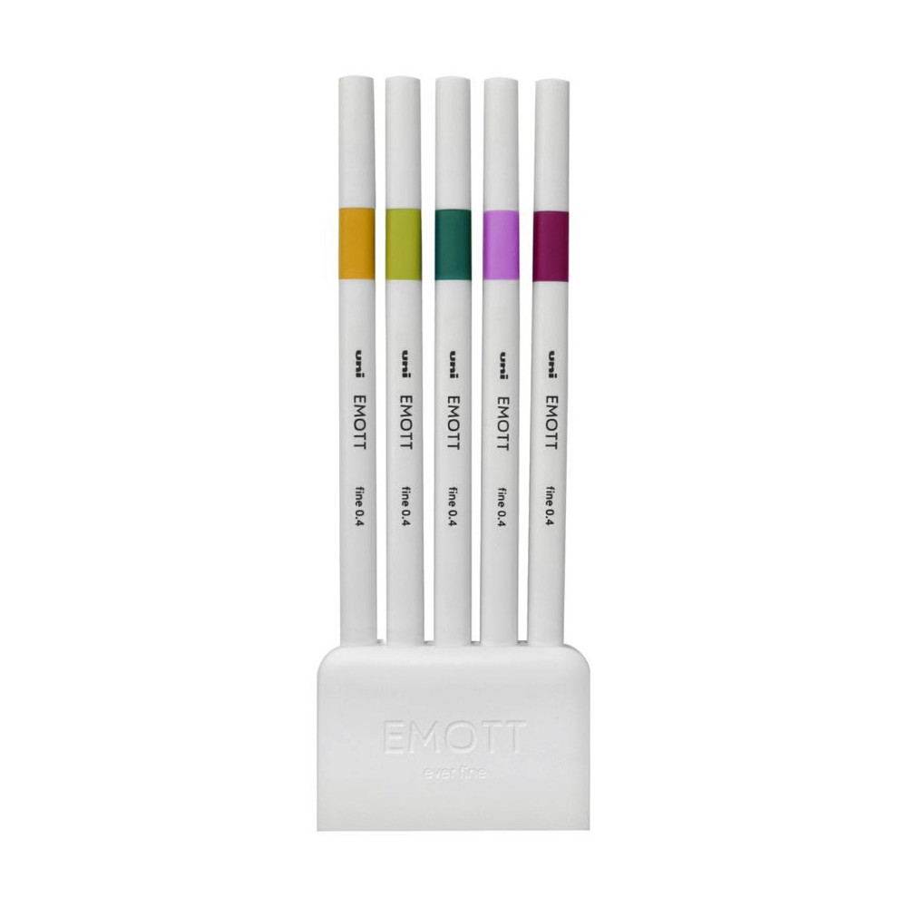 Set of Emott fineliners No. 8 - Uni - 0,4 mm, 5 pcs.