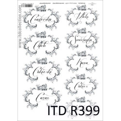 Decoupage paper A4 - ITD Collecion - rice, R399
