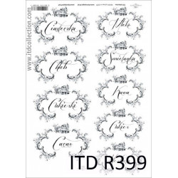 Papier do decoupage A4 - ITD Collection - ryżowy, R399