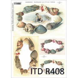 Papier do decoupage A4 - ITD Collection - ryżowy, R408