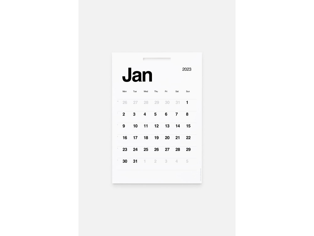 Wall KAL calendar 2023