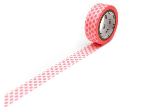 Washi tape - MT Masking Tape - Dot Shocking Red, 7 m