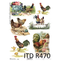 Papier do decoupage A4 - ITD Collection - ryżowy, R470