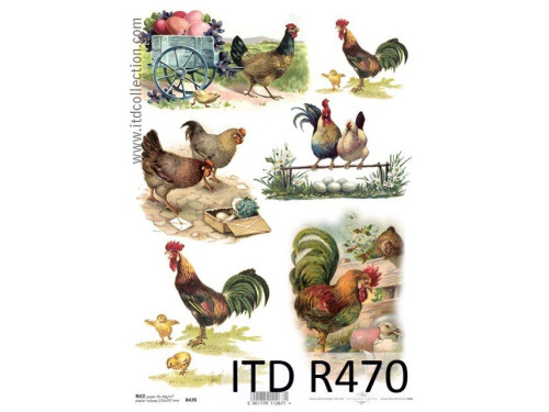 Decoupage paper A4 - ITD Collection - rice, R470