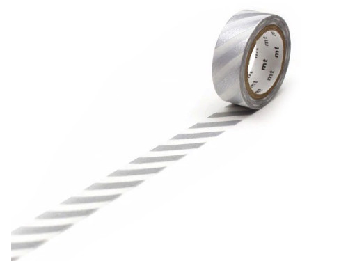 Masking Tape - Stripe Silver 2, 7 m