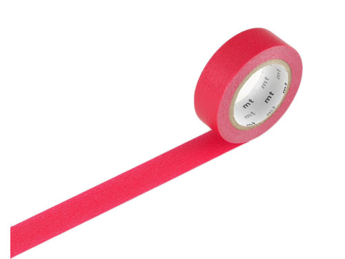 Taśma papierowa washi - MT Masking Tape - Red, 7 m