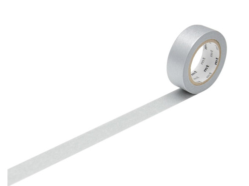 Taśma papierowa washi - MT Masking Tape - Silver, 7 m