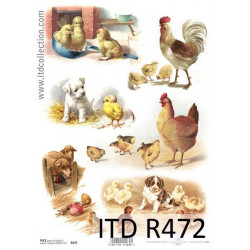 Decoupage paper A4 - ITD Collection - rice, R472