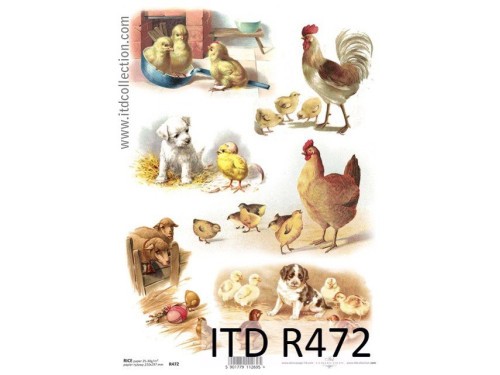 Decoupage paper A4 - ITD Collection - rice, R472
