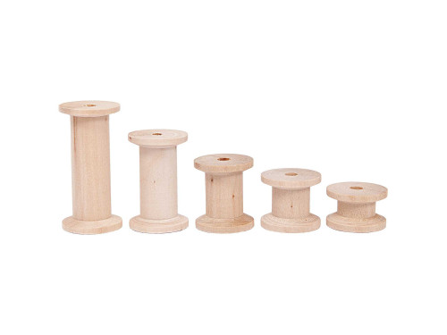 Set of wooden spools - Rico Design - 5 pcs.