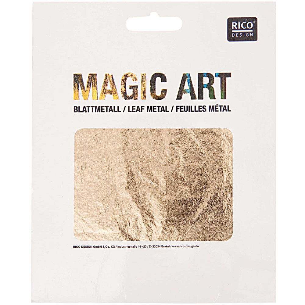 Set of leaf metal Magic Art - Rico Design - Gold, 14 x 14 cm, 25 pcs.